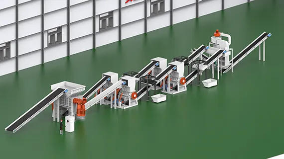Tire granulation